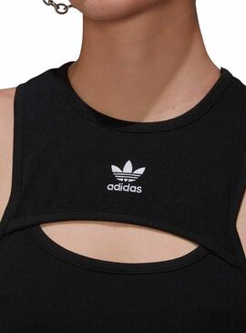 Top Adidas Cut Out Noire pour Femme