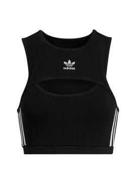 Top Adidas Cut Out Noire pour Femme
