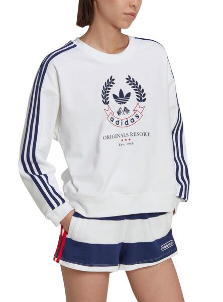 Sweat Adidas Graphic Blanc pour Femme