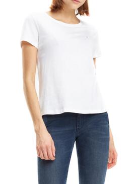 T-Shirt Tommy Jeans Soft Blanc Femme