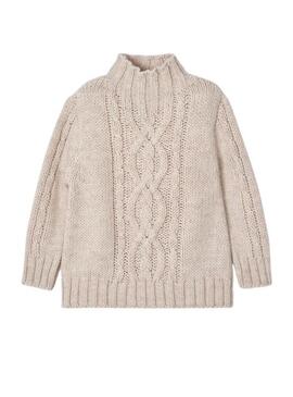Pull Mayoral Tresses Beige pour Fille