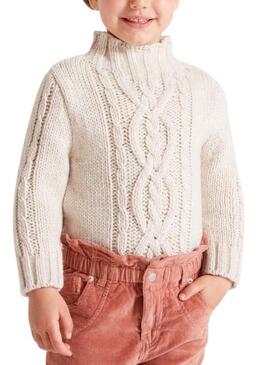 Pull Mayoral Tresses Beige pour Fille