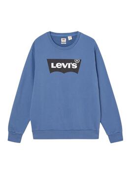Sweat Levis Standard Graphic Crew Bleu Homme
