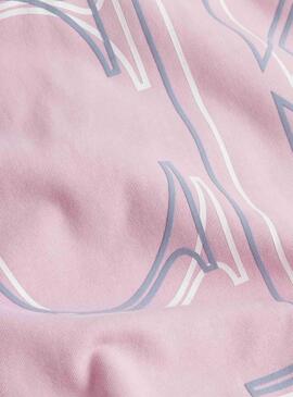 Sweat Calvin Klein Jeans Illuminé CK Rosa