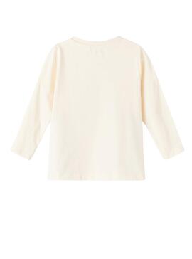 T-Shirt Name It Love Beige pour Fille