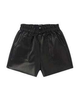 Short Mayoral Similicuir Noire pour Fille