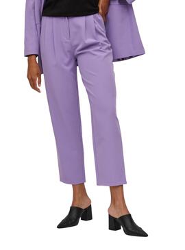 Pantalon Vila Ashara Pinzas Lila pour Femme