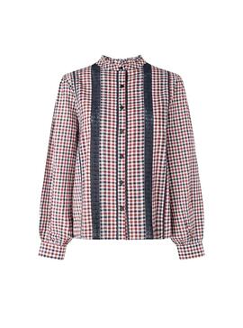 Chemise Pepe Jeans Zoraida Vichy Rouge pour Femme