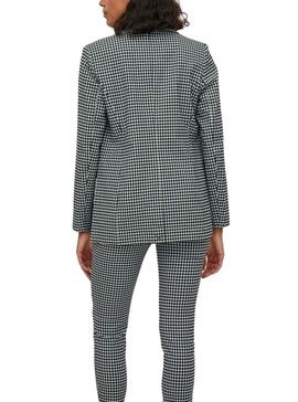 Blazer Vila Abia Vichy Noire et Blanc pour Femme