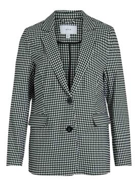Blazer Vila Abia Vichy Noire et Blanc pour Femme