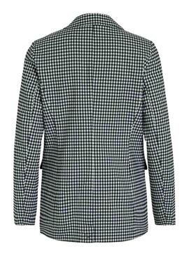 Blazer Vila Abia Vichy Noire et Blanc pour Femme