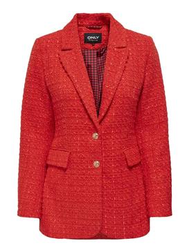 Blazer Only Kennedy Boucle Orange pour Femme