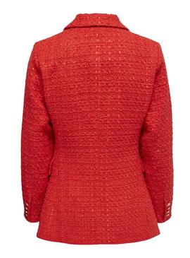 Blazer Only Kennedy Boucle Orange pour Femme