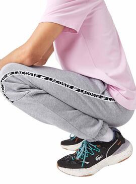 Pantalon de Survêtement Lacoste Taperouge Fit Gris