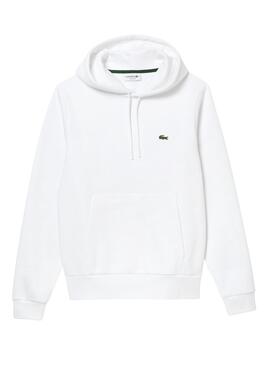 Sweat Lacoste Classic Fit Blanc pour Homme
