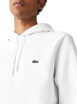 Sweat Lacoste Classic Fit Blanc pour Homme