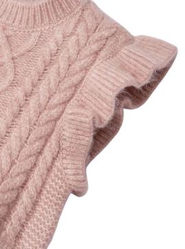 Gilet Mayoral Tricot Volants Rose pour Fille