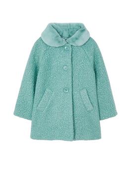 Manteaux Mayoral Tissu Frisé Turquoise pour Fille
