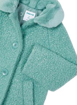 Manteaux Mayoral Tissu Frisé Turquoise pour Fille