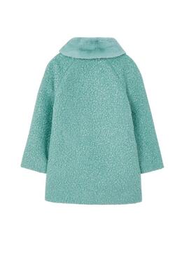 Manteaux Mayoral Tissu Frisé Turquoise pour Fille