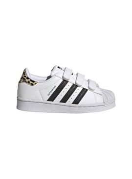 Baskets Adidas Superstar Animal Blancs Fille