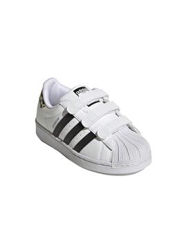 Baskets Adidas Superstar Animal Blancs Fille