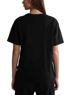 T-Shirt Napapijri S Box Noire pour Femme