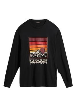 T-Shirt Napapijri S Freestyle Noire pour Homme