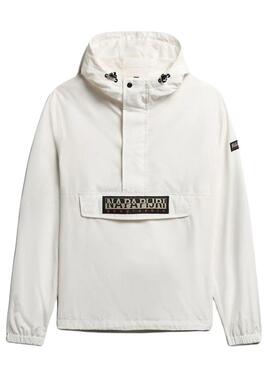 Veste kangourou Napapijri Rainforêt Blanc pour Homme