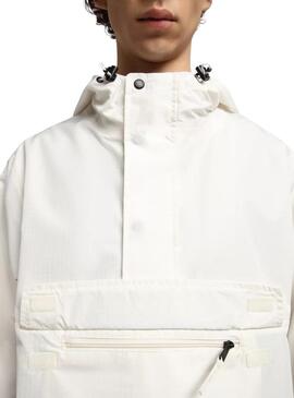 Veste kangourou Napapijri Rainforêt Blanc pour Homme