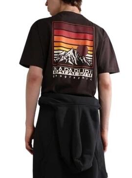 T-shirt Napapijri Hill SS Marron Unisexe