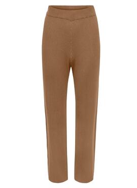 Pantalon Only Mia nervuré Camel pour Femme