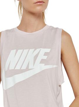 T-Shirt Nike Logo Rose pour Femme