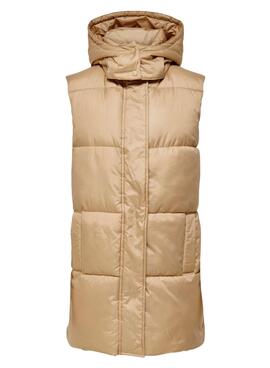 Gilet Only Demy Padded Camel pour Femme