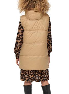 Gilet Only Demy Padded Camel pour Femme