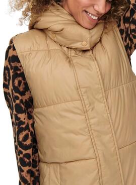 Gilet Only Demy Padded Camel pour Femme