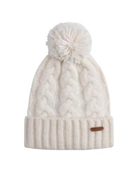 Chapeau Pepe Jeans Simone Pompon Blanc pour Femme