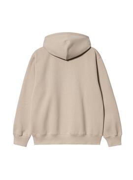 Sweat Carhartt Basic Hood Logo Beige Homme