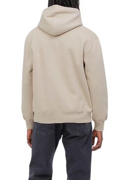 Sweat Carhartt Basic Hood Logo Beige Homme