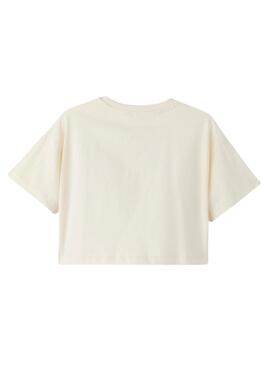 T-Shirt Name It Nadisa Cropped Beige pour Fille