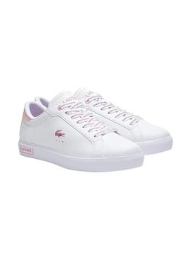 Baskets Lacoste Powercourt Blanc pour Femme