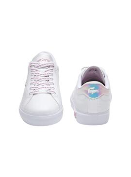 Baskets Lacoste Powercourt Blanc pour Femme