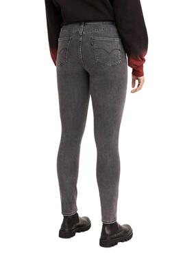 Pantalon Levis 721 High Rise Skinny Gris Femme