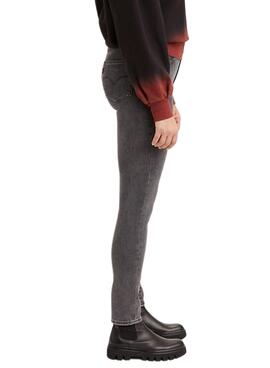 Pantalon Levis 721 High Rise Skinny Gris Femme