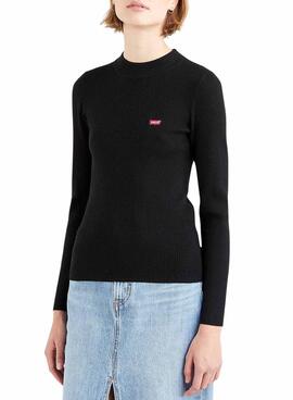 Pull Levis Rib Batwing Noire pour Femme