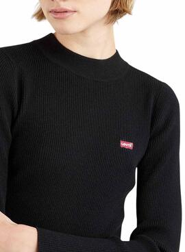 Pull Levis Rib Batwing Noire pour Femme