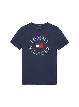 T-Shirt Tommy Hilfiger Essential Marin pour Enfant