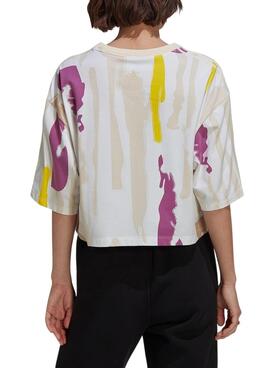 T-Shirt Adidas Crop Thebe Magugu Herbes pour Femme