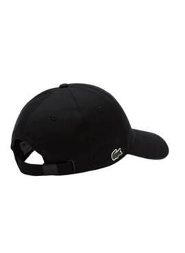 Casquette Lacoste Coton Biologique Noire Unisexe