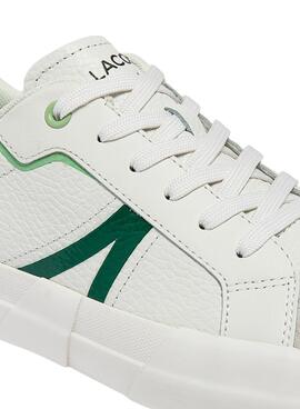 Baskets Lacoste L004 Blanc Cuir pour Homme